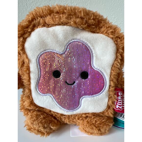 BumBumz Toast with Rainbow Jam Timothy 5" BreakfastBumz Plush Stuffed Toy - Picture 5 of 6